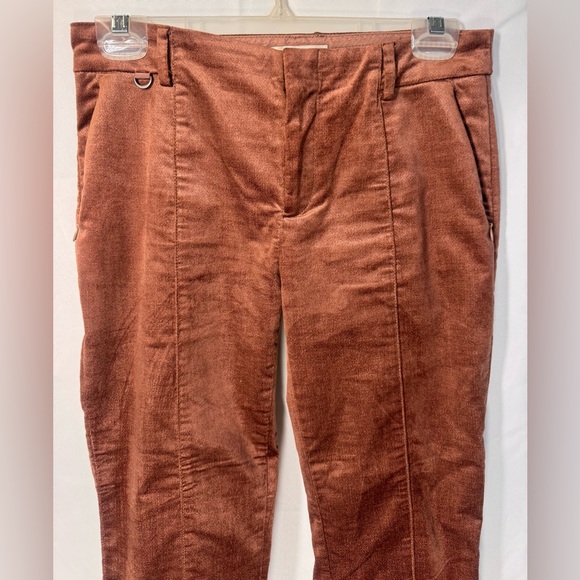 Anthropologie Essential Slim Copper Velvet Pant- Size 0 - Picture 2 of 6